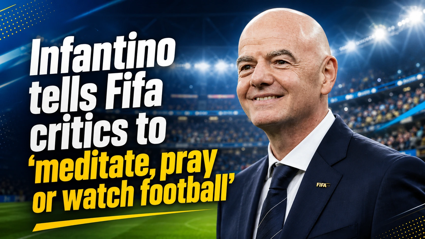 Gianni Infantino addressing press during FIFA World Cup 2026